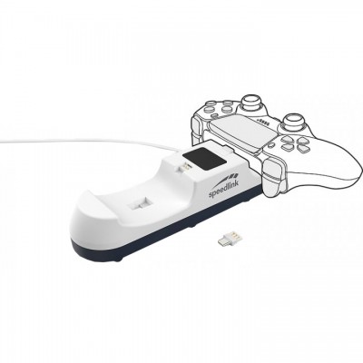 Заряджання для геймпада SPEEDLINK JAZZ USB Charger PS5 White (SL-460001-WE) Заряджання для геймпада SPEEDLINK JAZZ USB Charger PS5 White (SL-460001-WE)