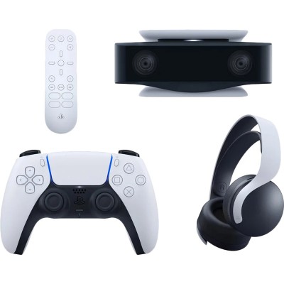 Бандл SONY PlayStation 5 Dualsense + Pulse 3D Wireless + Media Remote + HD Camera Бандл SONY PlayStation 5 Dualsense + Pulse 3D Wireless + Media Remote + HD Camera