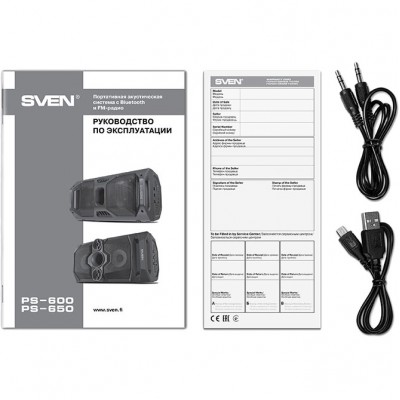 Портативна акустика SVEN PS-650 Black (410094) Портативна акустика SVEN PS-650 Black (410094)