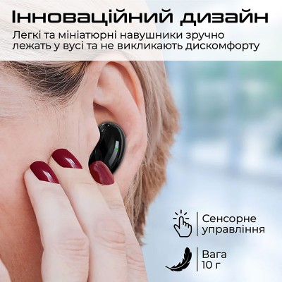 Гарнітура Promate TWS Teeny Black (teeny.black) Гарнітура Promate TWS Teeny Black (teeny.black)