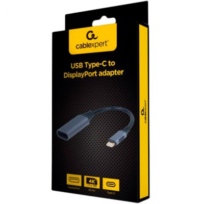 Кабель CABLEXPERT USB Type-C - DisplayPort 0.15 м Black (A-USB3C-DPF-01)