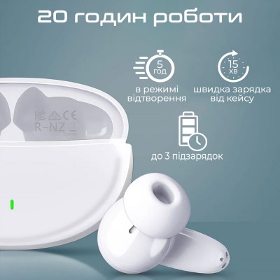 Гарнітура PROMATE Lush White (lush.white) Гарнітура PROMATE Lush White (lush.white)