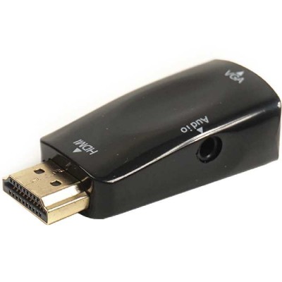 Перехідник POWERPLANT HDMI - VGA+Audio з аудіо кабелем 0.5 м (CA910267) Перехідник POWERPLANT HDMI - VGA+Audio з аудіо кабелем 0.5 м (CA910267)
