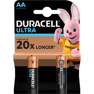 Батарейки DURACELL LR06 KPD 02*20 Ultra алкалінові (5004803) уп. 1x2 шт