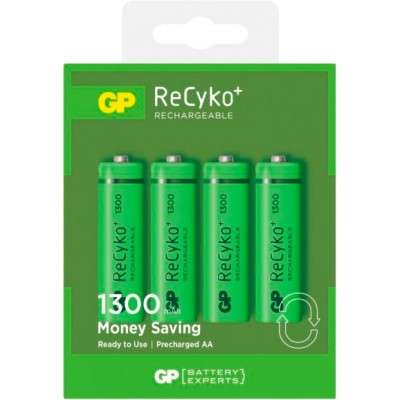 Акумулятор GP ReCyko 1300 mAh 4 шт (130AAHCE/4891199042911)