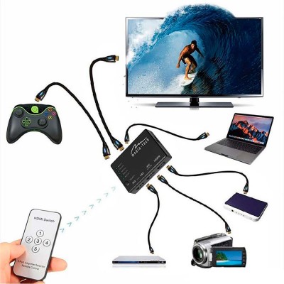 Спліттер MEDIA-TECH HDMI 5 ports HDMI switch Black (MT5207) Спліттер MEDIA-TECH HDMI 5 ports HDMI switch Black (MT5207)