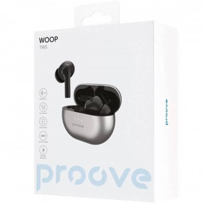 Гарнітура PROOVE Woop TWS with ANC Silver/Black (48400silver/black) Гарнітура PROOVE Woop TWS with ANC Silver/Black (48400silver/black)