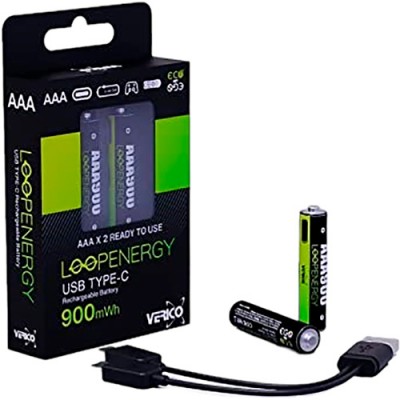 Акумуляторна батарея VERICO Loop Energy AAA USB Type-C 600 mAh Li-ion 2 шт (1UDBT-A2WEB2-NN) Акумуляторна батарея VERICO Loop Energy AAA USB Type-C 600 mAh Li-ion 2 шт (1UDBT-A2WEB2-NN)