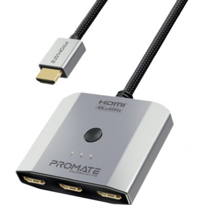 Кабель PROMATE MediaSwitch-H3 4K HDMI - 3хHDMI (mediaswitch-h3.silver) Кабель PROMATE MediaSwitch-H3 4K HDMI - 3хHDMI (mediaswitch-h3.silver)