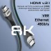 Кабель Promate PrimeLink8K-150 HDMI-HDMI 2.1 UHD HDR 5 м Grey (primelink8k-500.grey)
