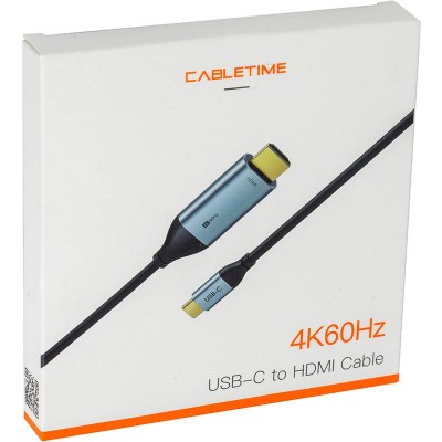 Кабель PowerPlant USB Type-C - HDMI 1.8 м (CA913350) Кабель PowerPlant USB Type-C - HDMI 1.8 м (CA913350)