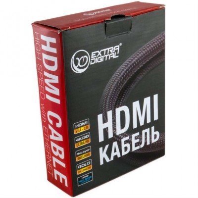Кабель EXTRADIGITAL HDMI to HDMI, 3 м, 2 x Ferrites (KBH1634) Кабель EXTRADIGITAL HDMI to HDMI, 3 м, 2 x Ferrites (KBH1634)