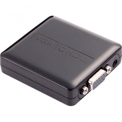Конвертер PowerPlant HDMI - VGA + R/L (HDCVGA02-M) Black (CA911493) Конвертер PowerPlant HDMI - VGA + R/L (HDCVGA02-M) Black (CA911493)