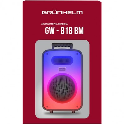 Портативна акустика GRUNHELM GW-818-BM (127197) Портативна акустика GRUNHELM GW-818-BM (127197)