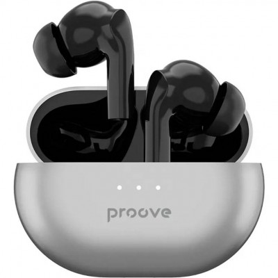 Гарнітура PROOVE Woop TWS with ANC Silver/Black (48400silver/black) Гарнітура PROOVE Woop TWS with ANC Silver/Black (48400silver/black)