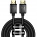 Кабель BASEUS HDMI M - M, 2m, V2.1 8K, HD Series Zinc alloy Black (WKGQ000101)