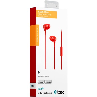 Гарнітура TTEC Pop Red (2KMM13K) Гарнітура TTEC Pop Red (2KMM13K)
