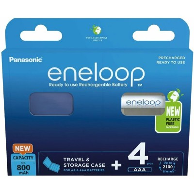 Акумулятор PANASONIC Eneloop NI-MH AAA 800 мАг 4 шт + кейс (BK-4MCDEC4BE)