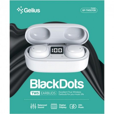 Гарнітура GELIUS Pro BlackDots GP-TWS010B White Гарнітура GELIUS Pro BlackDots GP-TWS010B White