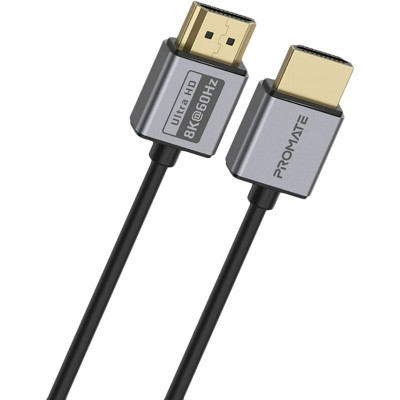 Кабель Promate PrimeLink8K-150 HDMI-HDMI 2.1 UHD HDR 1.5 м Grey (primelink8k-150.grey) Кабель Promate PrimeLink8K-150 HDMI-HDMI 2.1 UHD HDR 1.5 м Grey (primelink8k-150.grey)