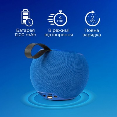 Портативна акустика PROMATE Juggler Blue (juggler.blue) Портативна акустика PROMATE Juggler Blue (juggler.blue)