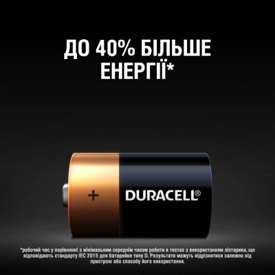 Батарейка DURACELL D LR20 MN1300 алкалінова (81545439) Батарейка DURACELL D LR20 MN1300 алкалінова (81545439)