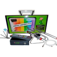 Цифровий тюнер ФОРМАГИБ Т2 + антена + wifi-адаптер + подовжувач Цифровий тюнер ФОРМАГИБ Т2 + антена + wifi-адаптер + подовжувач