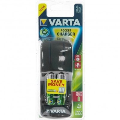 Зарядний пристрій VARTA Pocket Charger + 4AA 2100 mAh NI-MH (57642101451)