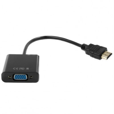 Перехідник VINGA HDMI - VGA 1080p (VCPAHDMIM2VGAFBK)