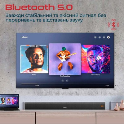 Саундбар Promate StreamBar 60 Вт 2.1 Black (streambar-60.black) Саундбар Promate StreamBar 60 Вт 2.1 Black (streambar-60.black)