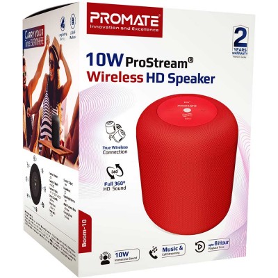 Портативна акустика PROMATE Boom-10 Red (boom-10.red) Портативна акустика PROMATE Boom-10 Red (boom-10.red)