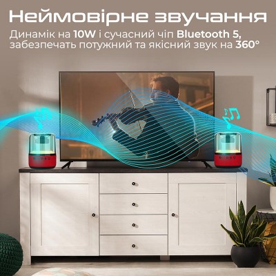 Портативна акустика Promate Glitz-L 10W Red (glitz-l.red) Портативна акустика Promate Glitz-L 10W Red (glitz-l.red)