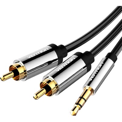 Кабель VENTION AUX 3.5 мм M-2xRCA M 3 м Black (BCFBI) Кабель VENTION AUX 3.5 мм M-2xRCA M 3 м Black (BCFBI)