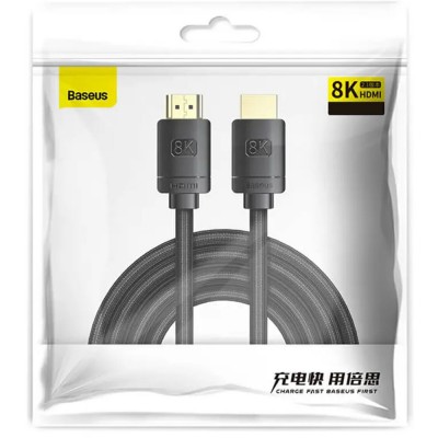 Кабель BASEUS HDMI M-M, 1m, V2.1 8K Black (WKGQ000001)