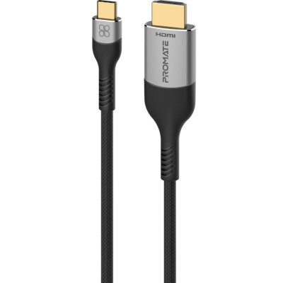Кабель PROMATE USB Type-C – HDMI 1,8 м (mediacord-8k.grey) Кабель PROMATE USB Type-C – HDMI 1,8 м (mediacord-8k.grey)