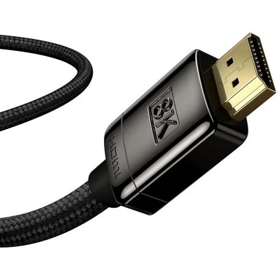 Кабель BASEUS HDMI M - M, 2m, V2.1 8K, HD Series Zinc alloy Black (WKGQ000101) Кабель BASEUS HDMI M - M, 2m, V2.1 8K, HD Series Zinc alloy Black (WKGQ000101)