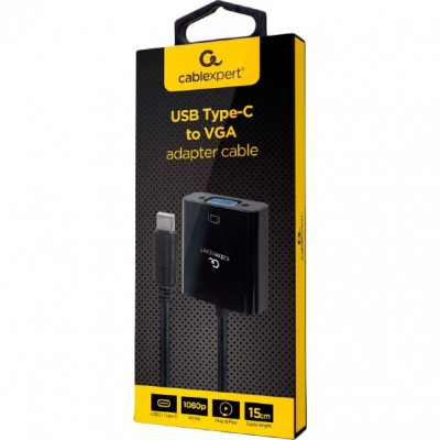 Кабель CABLEXPERT USB Type-C - VGA Black (A-CM-VGAF-01) Кабель CABLEXPERT USB Type-C - VGA Black (A-CM-VGAF-01)