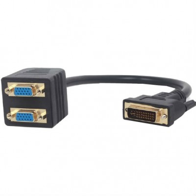 Розгалужувач CABLEXPERT DVI - 2 х VGA 0.3 м Black (A-DVI-2VGA-01) Розгалужувач CABLEXPERT DVI - 2 х VGA 0.3 м Black (A-DVI-2VGA-01)