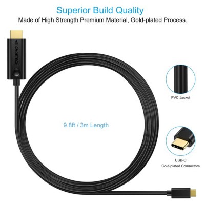 Кабель CHOETECH USB-C-HDMI (XCH-0030BK)