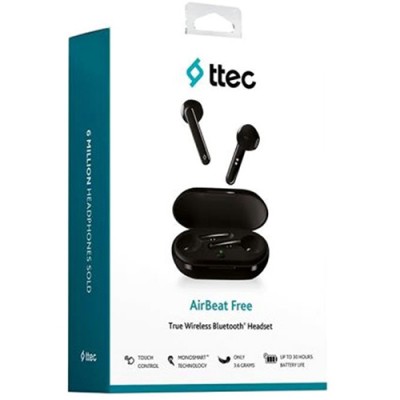Гарнітура TTEC AirBeat Free TWS Black (2KM133S) Гарнітура TTEC AirBeat Free TWS Black (2KM133S)