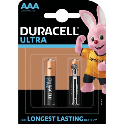 Батарейки DURACELL LR03 MX2400 KPD 02*10 Ultra лужні (5000394060425) 2 шт