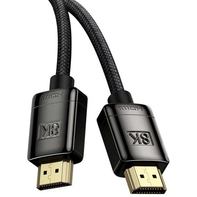 Кабель BASEUS HDMI M - M, 2m, V2.1 8K, HD Series Zinc alloy Black (WKGQ000101) Кабель BASEUS HDMI M - M, 2m, V2.1 8K, HD Series Zinc alloy Black (WKGQ000101)