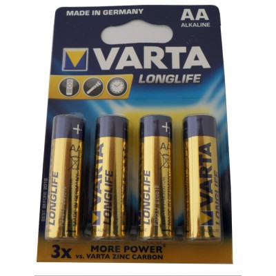 Батарейки VARTA 4106 (LR6) LongLife EXTRA 1х4 Батарейки VARTA 4106 (LR6) LongLife EXTRA 1х4