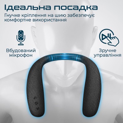 Портативна акустика PROMATE Hook Black (hook.black) Портативна акустика PROMATE Hook Black (hook.black)