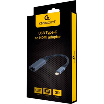 Кабель CABLEXPERT USB Type-C - HDMI 0.15 м Black (A-USB3C-HDMI-01)