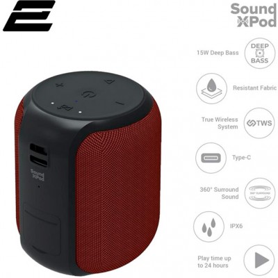 Портативна акустика 2E SoundXPod TWS Red (2E-BSSXPWRD) Портативна акустика 2E SoundXPod TWS Red (2E-BSSXPWRD)