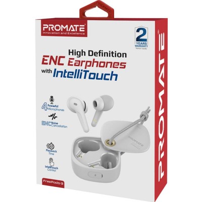Гарнітура PROMATE freepods-3.white Гарнітура PROMATE freepods-3.white