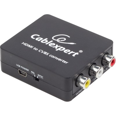 Перехідник CABLEXPERT AV - HDMI Black (DSC-HDMI-CVBS-001) Перехідник CABLEXPERT AV - HDMI Black (DSC-HDMI-CVBS-001)