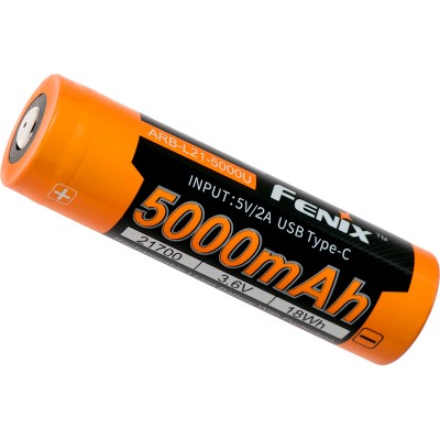 Акумулятор FENIX 21700 5000 мАг (ARB-L21-5000U) Акумулятор FENIX 21700 5000 мАг (ARB-L21-5000U)