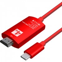 Кабель EXTRADIGITAL USB Type-C - HDMI 2м Red (KBH1751) Кабель EXTRADIGITAL USB Type-C - HDMI 2м Red (KBH1751)
